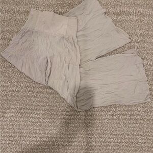 Flowy Cream Wide-Leg Pants